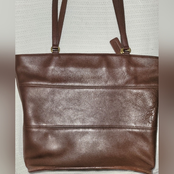 Vintage Coach Tribeca Mohogany Leather Tote Bag - Picture 8 of 16